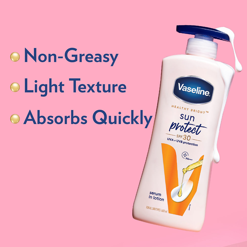 Vaseline Healthy Bright Sun + Pollution Protection SPF 30 Body Lotion - Distacart