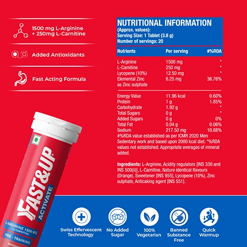 Fast&Up Activate Effervescent Tablets - Distacart
