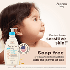 Aveeno Baby Daily Moisture Wash & Shampoo - Natural Oat Gentle Cleanser For Hair, Sensitive Body Skin