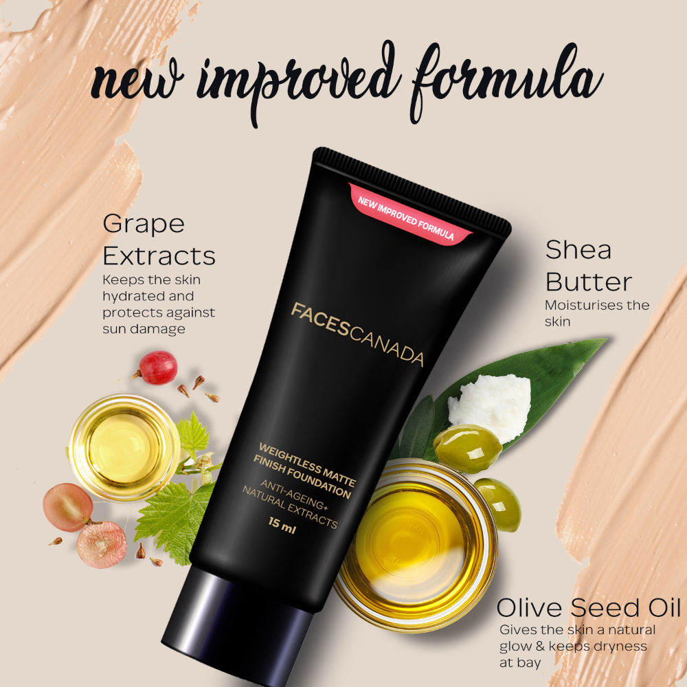Faces Canada Weightless Matte Finish Foundation-Natural 03 - Distacart