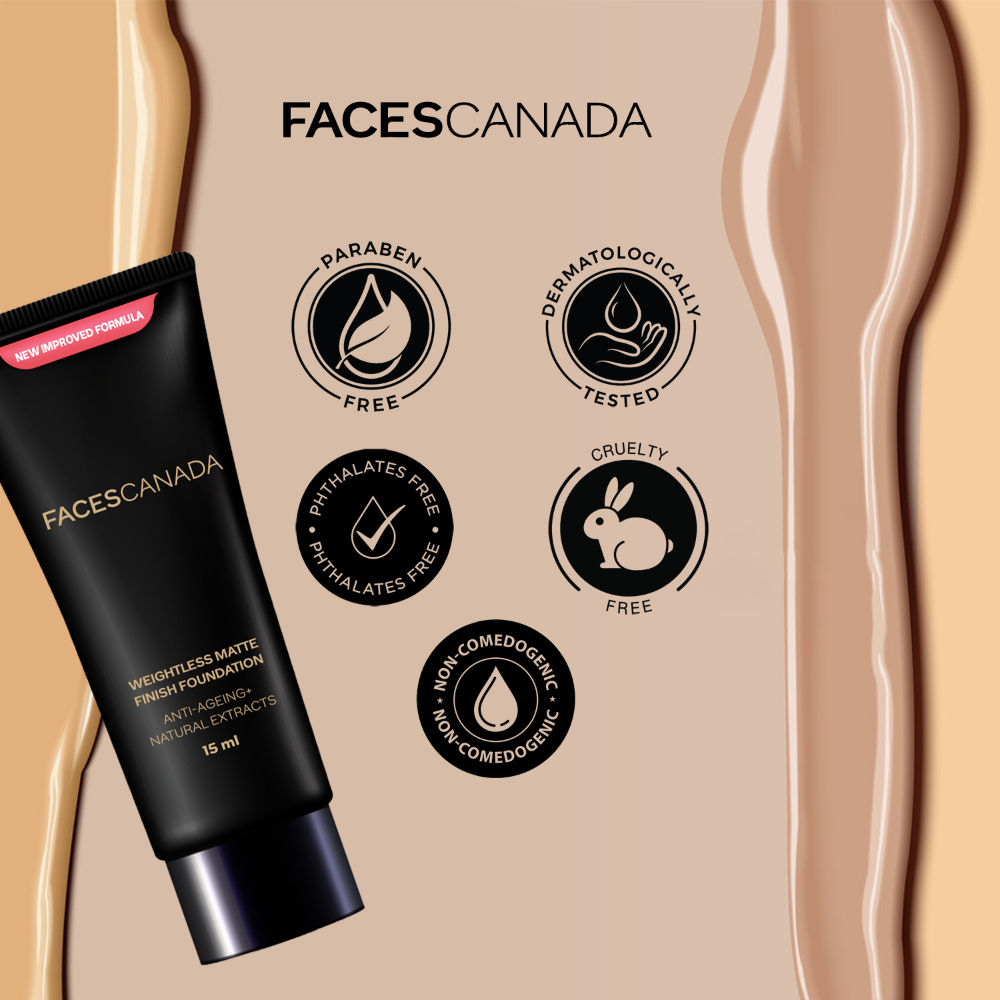 Faces Canada Weightless Matte Finish Foundation-Natural 03 - Distacart