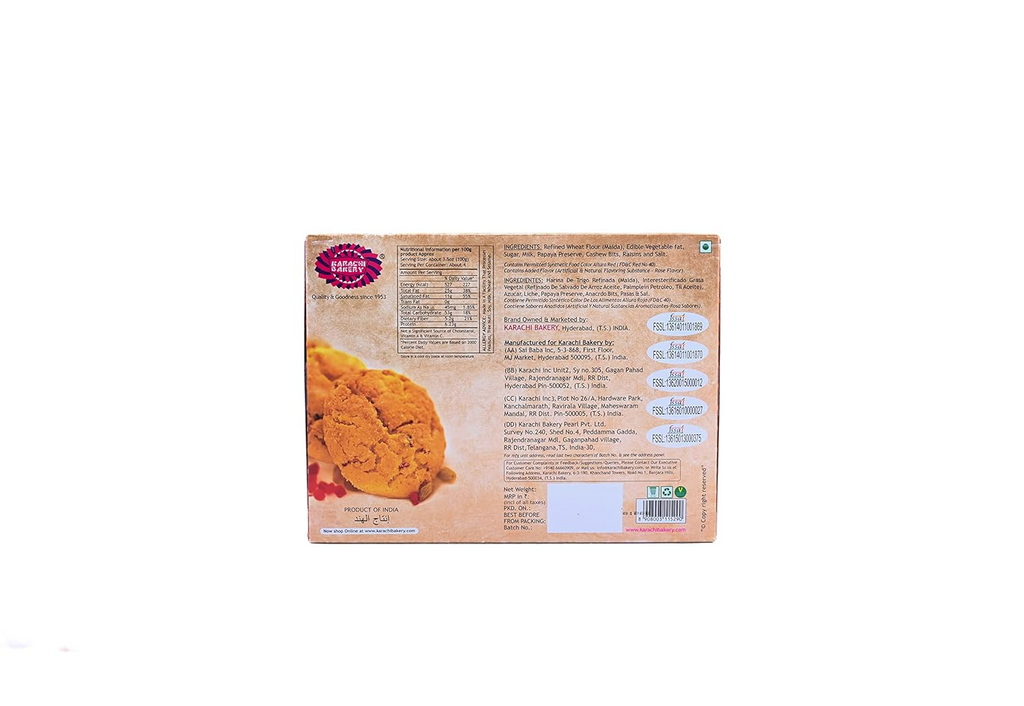 Karachi Bakery Fruit Nankhatai Biscuits - Distacart