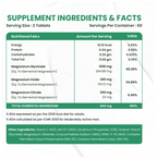 Himalayan Organics Magnesium Citrate+Glycinate Tablets (1660mg) - Distacart