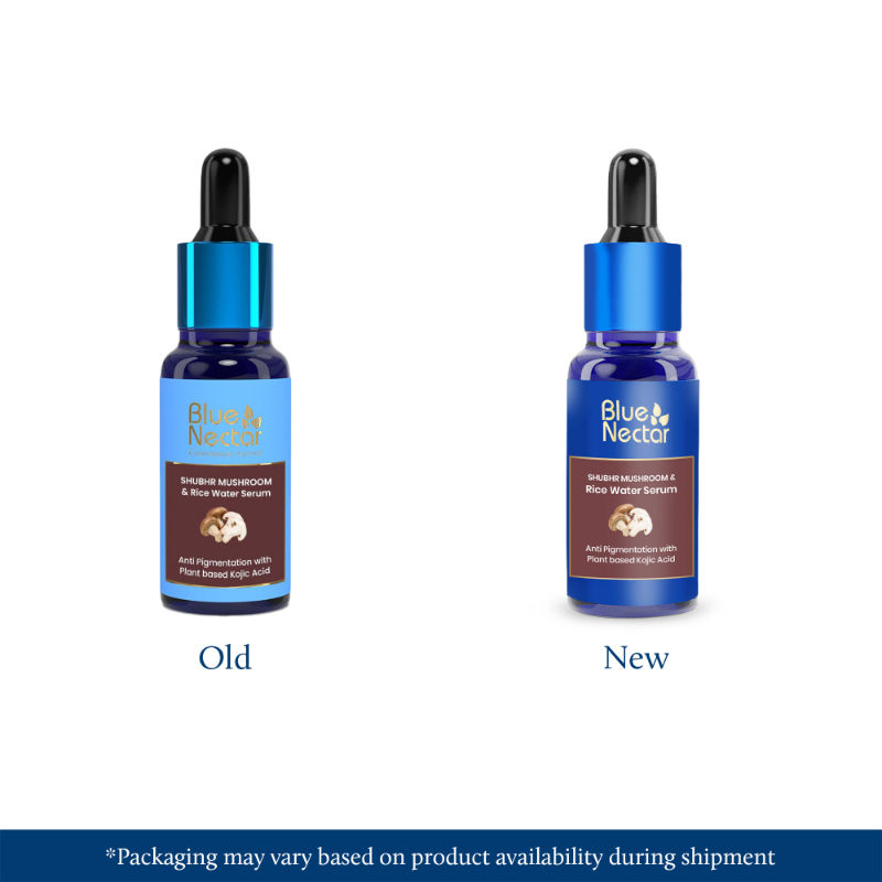 Blue Nectar Plant Based Kojic Acid Serum with Rice Water & Mushroom for Pigmentation & Dark Spots Removal