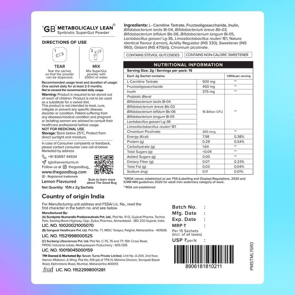 The Good Bug Metabolically Lean Probiotic For Weight Management Supercharged Edition - Distacart