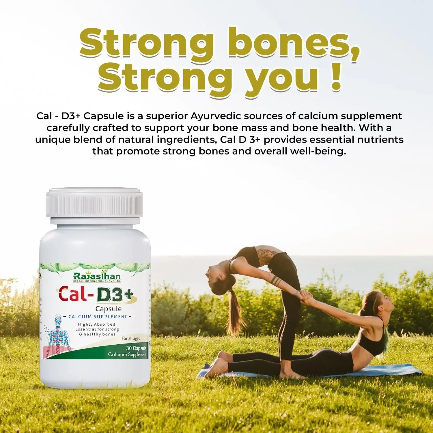 Rajasthan Herbals International Cal-D3+ Capsules - Distacart