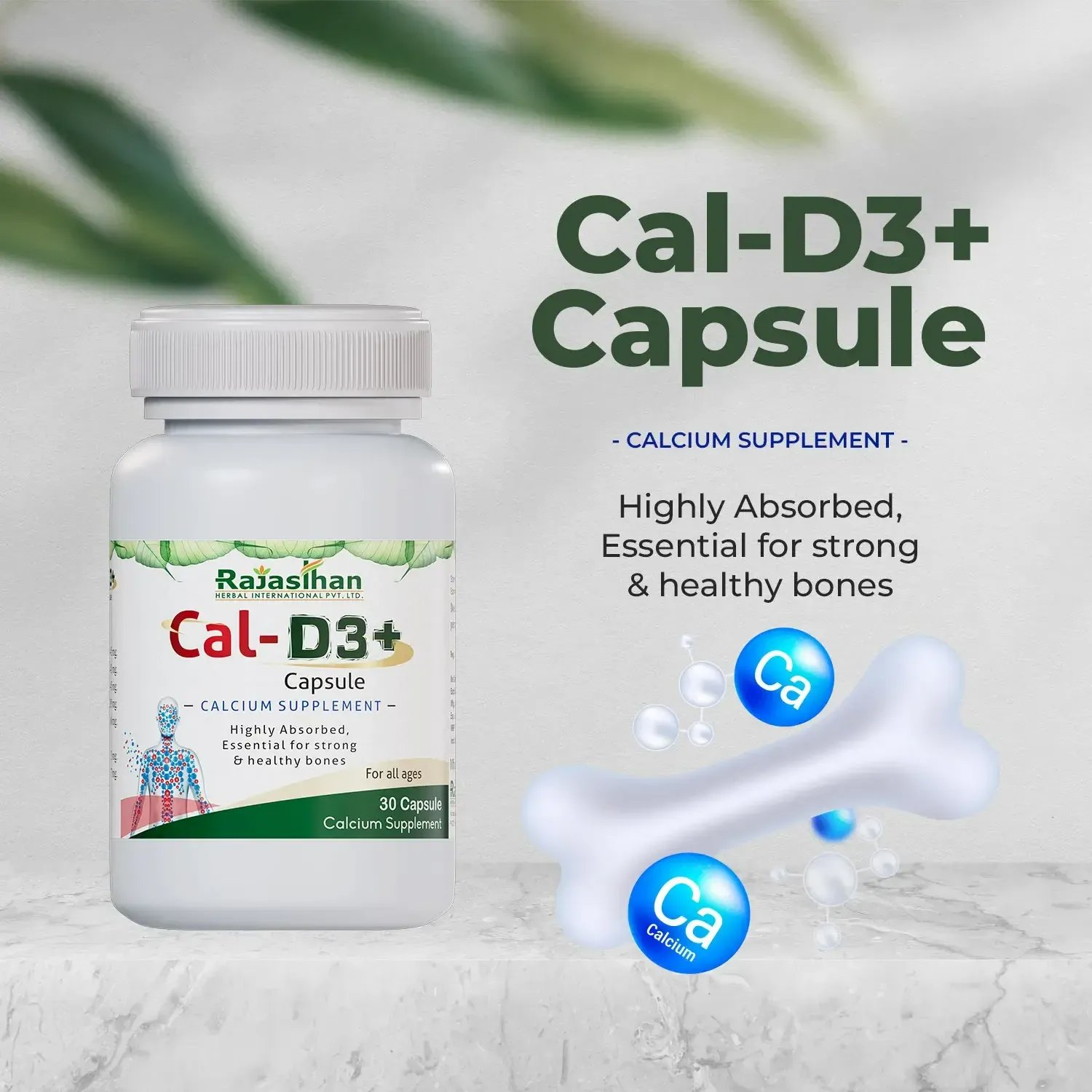 Rajasthan Herbals International Cal-D3+ Capsules - Distacart