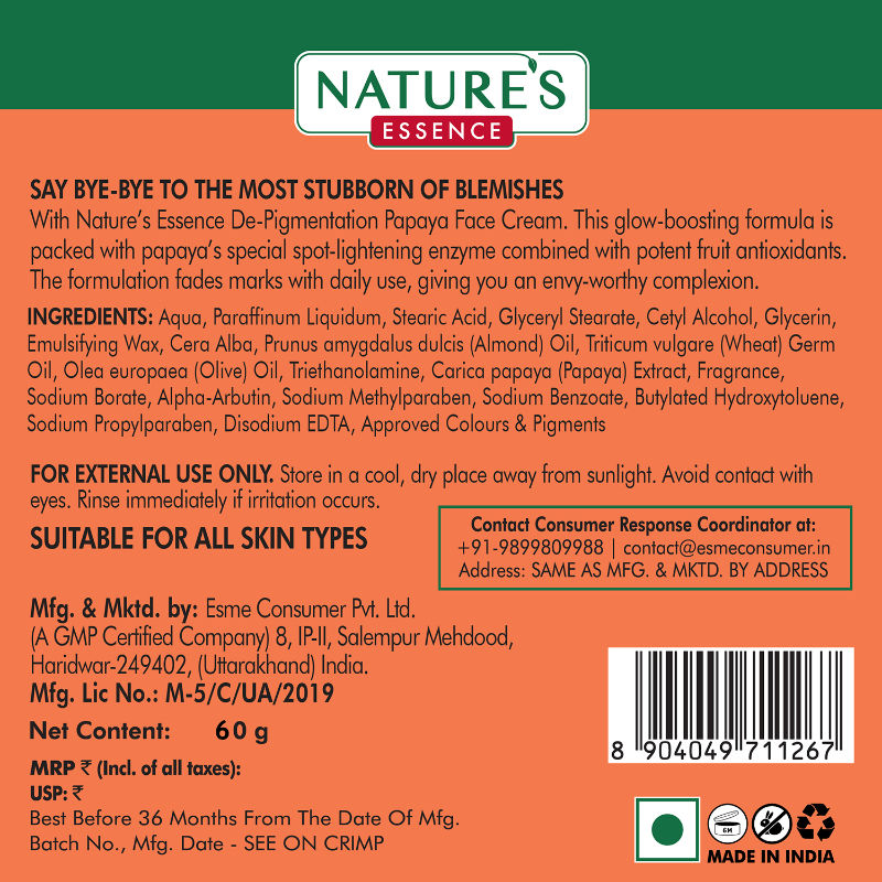 Nature's Essence Flawless Papaya Face Cream - Distacart