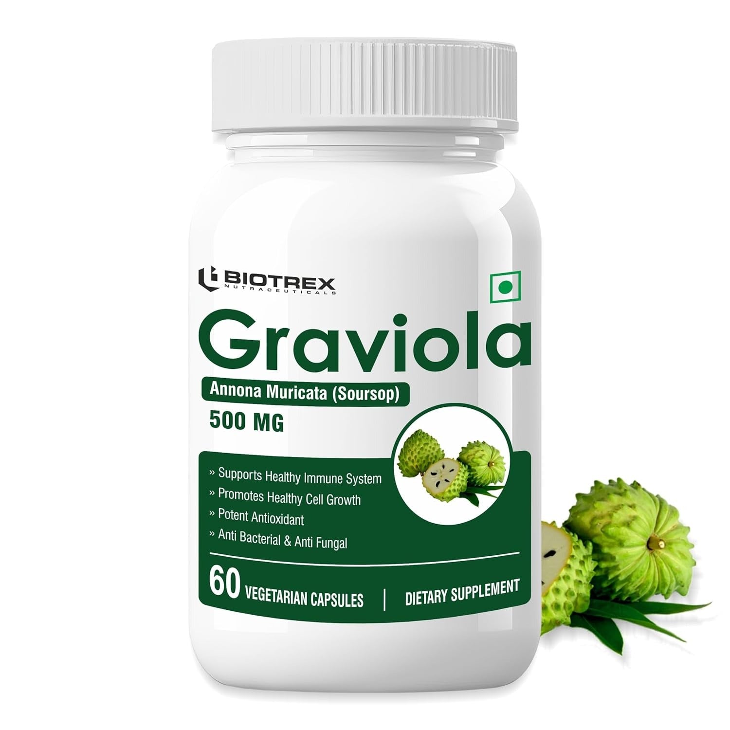 Biotrex Graviola 500mg Veg Capsules - Distacart