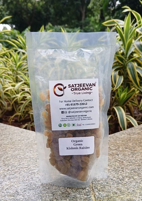 Satjeevan Organic Green Kishmis Raisins - Distacart