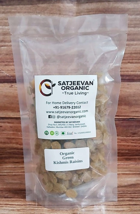 Satjeevan Organic Green Kishmis Raisins - Distacart