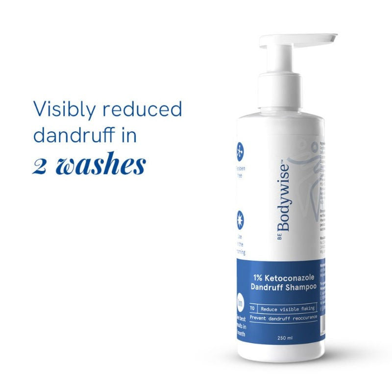 BeBodywise 1% Ketoconazole Dandruff Shampoo For Smooth & Frizz Free Hair