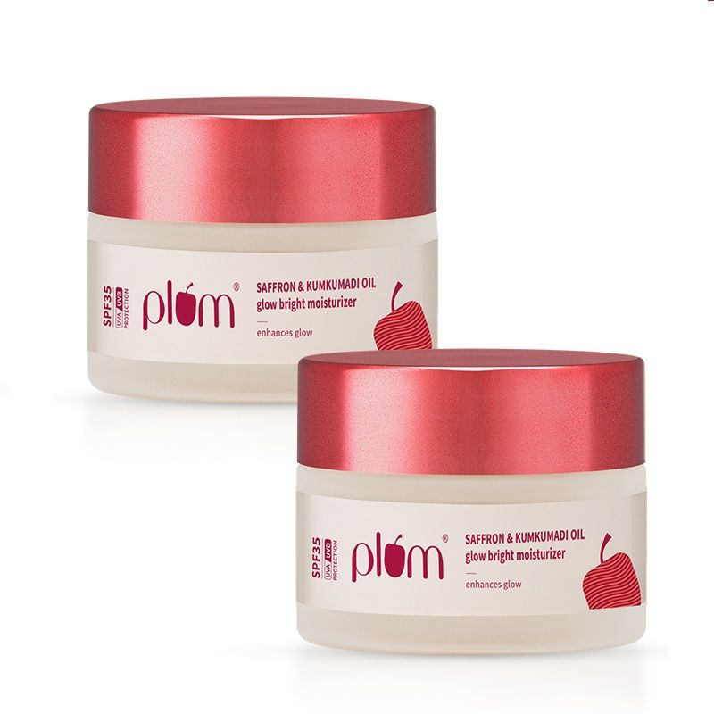 Plum Saffron & Kumkumadi Oil Daily Glow Bright Moisturizing Cream - Distacart