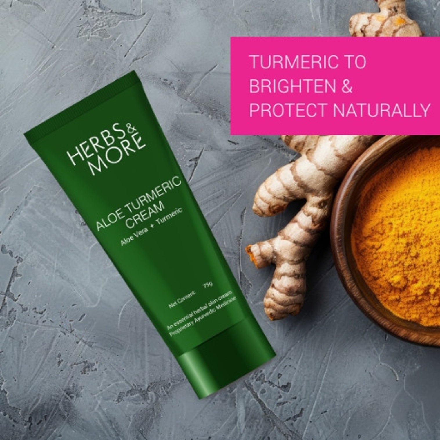 Herbs & More Aloe Turmeric Cream - Distacart