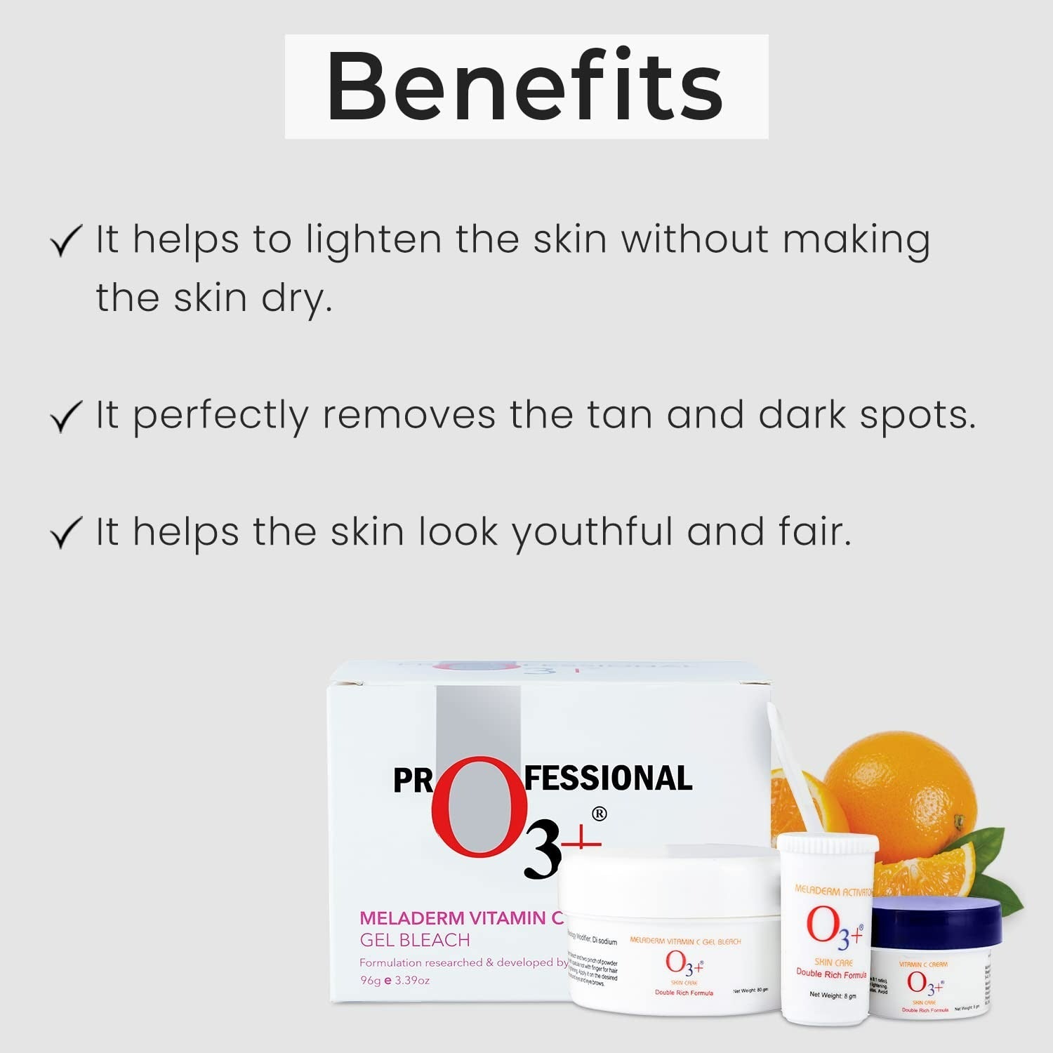 Professional O3+ Meladerm Vitamin C Gel Bleach - Distacart
