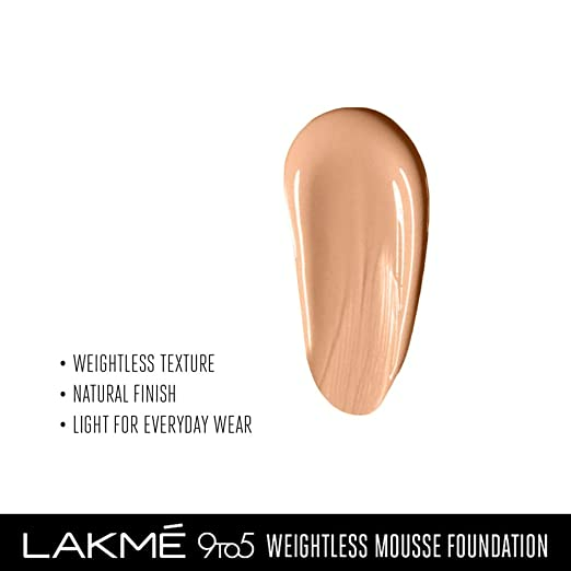 Lakme 9To5 Weightless Mousse Foundation - Nude Brown