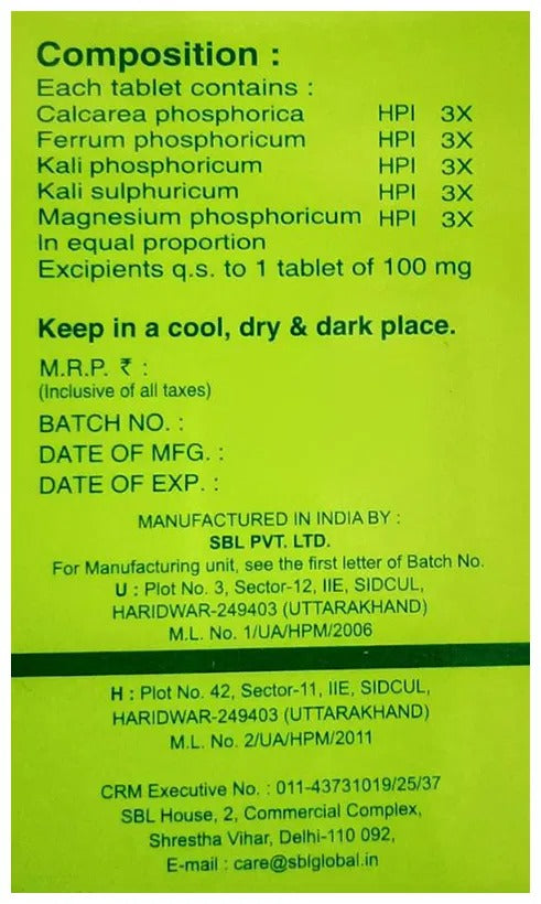 SBL Homeopathy Bio-Combination 15 Tablets - Distacart