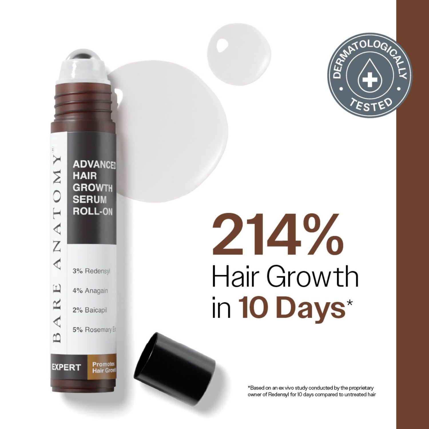 Bare Anatomy Advanced Hair Growth Serum for Scalp 3% Redensyl, 4% Anagain, 3% Baicapil