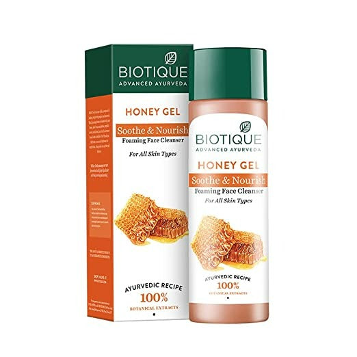 Biotique Advanced Organics Honey Gel Refreshing Foaming Face Cleanser - Distacart