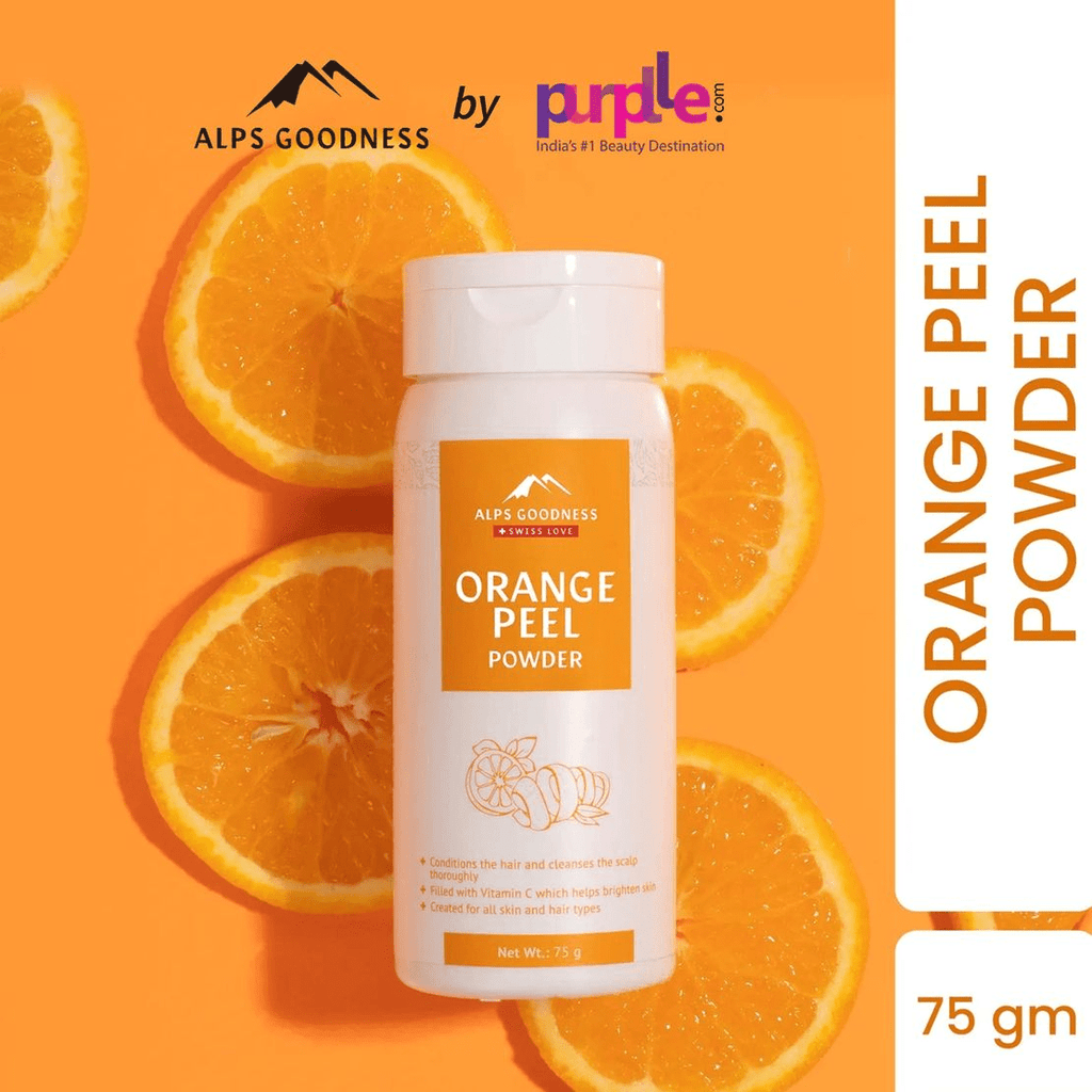 Alps Goodness Orange Peel Powder, for Hair Mask & Face Mask, Nourishes Hair Follicles, Glow Face