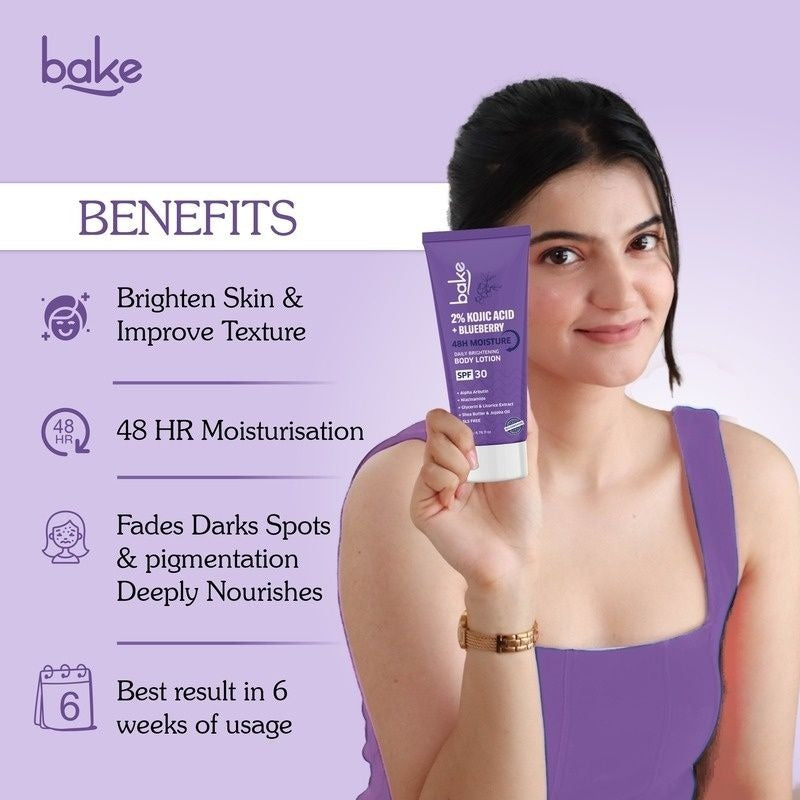 Bake 2% Kojic Acid Body Lotion SPF 30 - Distacart