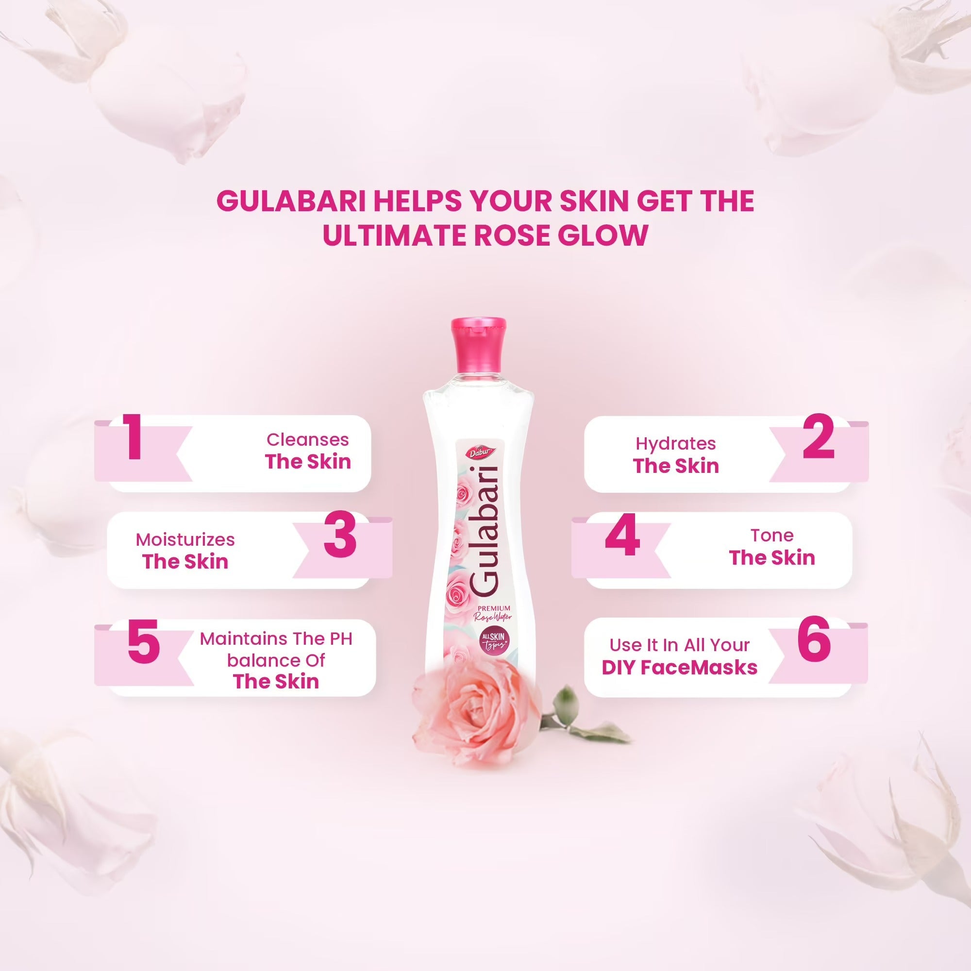 Dabur Gulabari Rose Water - Distacart
