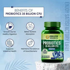 Himalayan Organics Probiotics 35 Billion CFU Prebiotics Vegetarian Capsules - Distacart