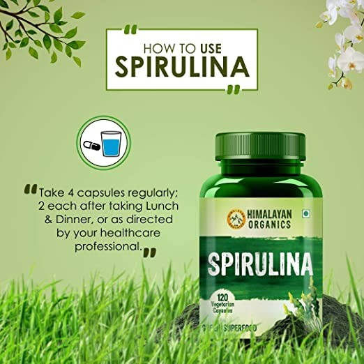 Himalayan Organics Spirulina Vegetarian Capsules - Distacart