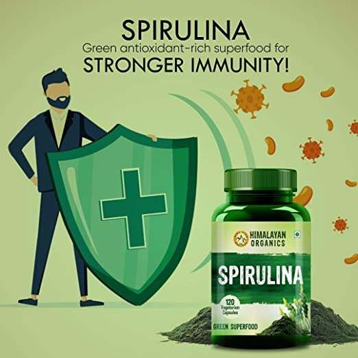 Himalayan Organics Spirulina Vegetarian Capsules - Distacart
