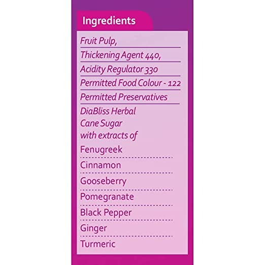 Diabliss Diabetic Friendly Mixed Fruit Jam - Distacart
