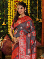 Shree Shyam Fashion Silk Grey Saree - Distacart