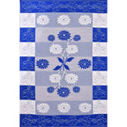 Yellow Weaves Designer Center 4 Seater Table Cover - Blue