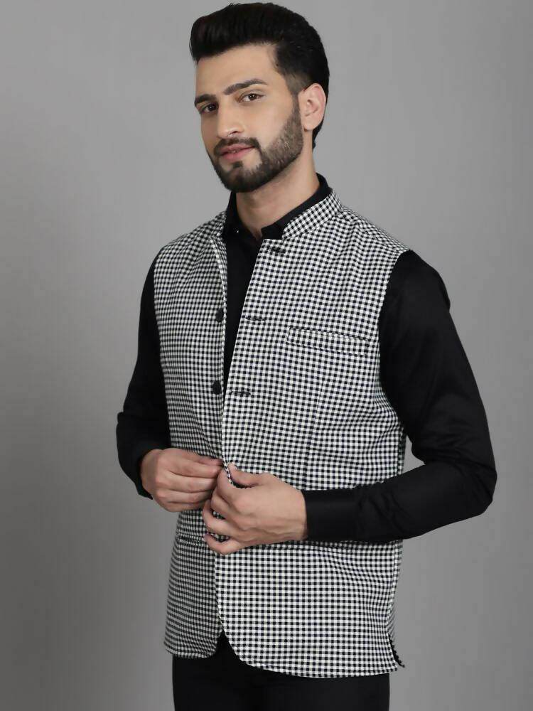 Even Apparels Nehru Jacket With Welt Pockets - Multi