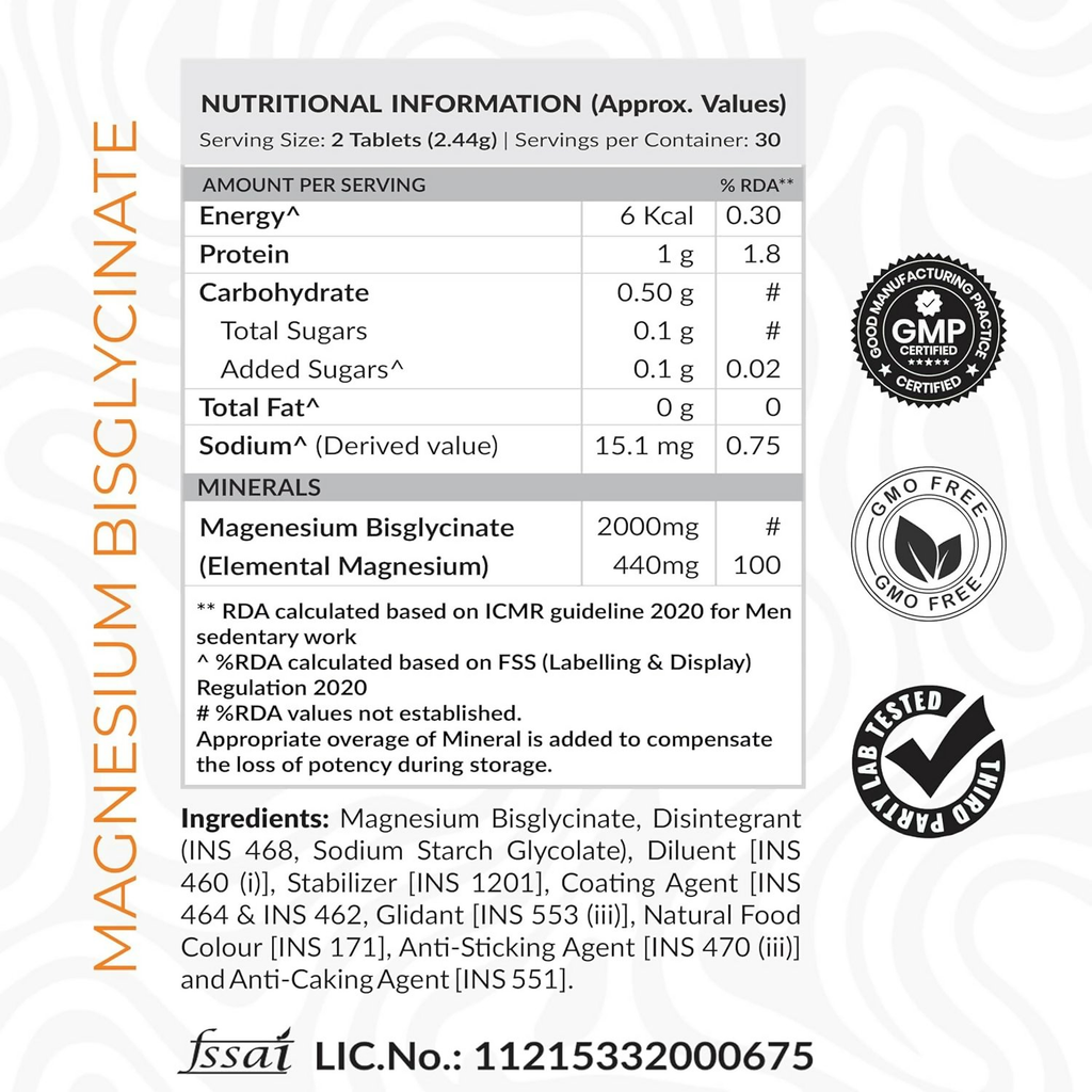 As-It-Is Atom Magnesium Bisglycinate Chelated Veg Tablets