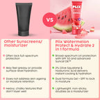 Plix Watermelon SPF PA++++ 50 Protect & Hydrate 2 In 1 Moisturizer + Sunscreen