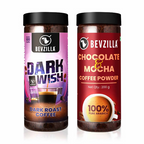 Bevzilla Chocolate & Mocha + Dark Wish Coffee Powder - Distacart