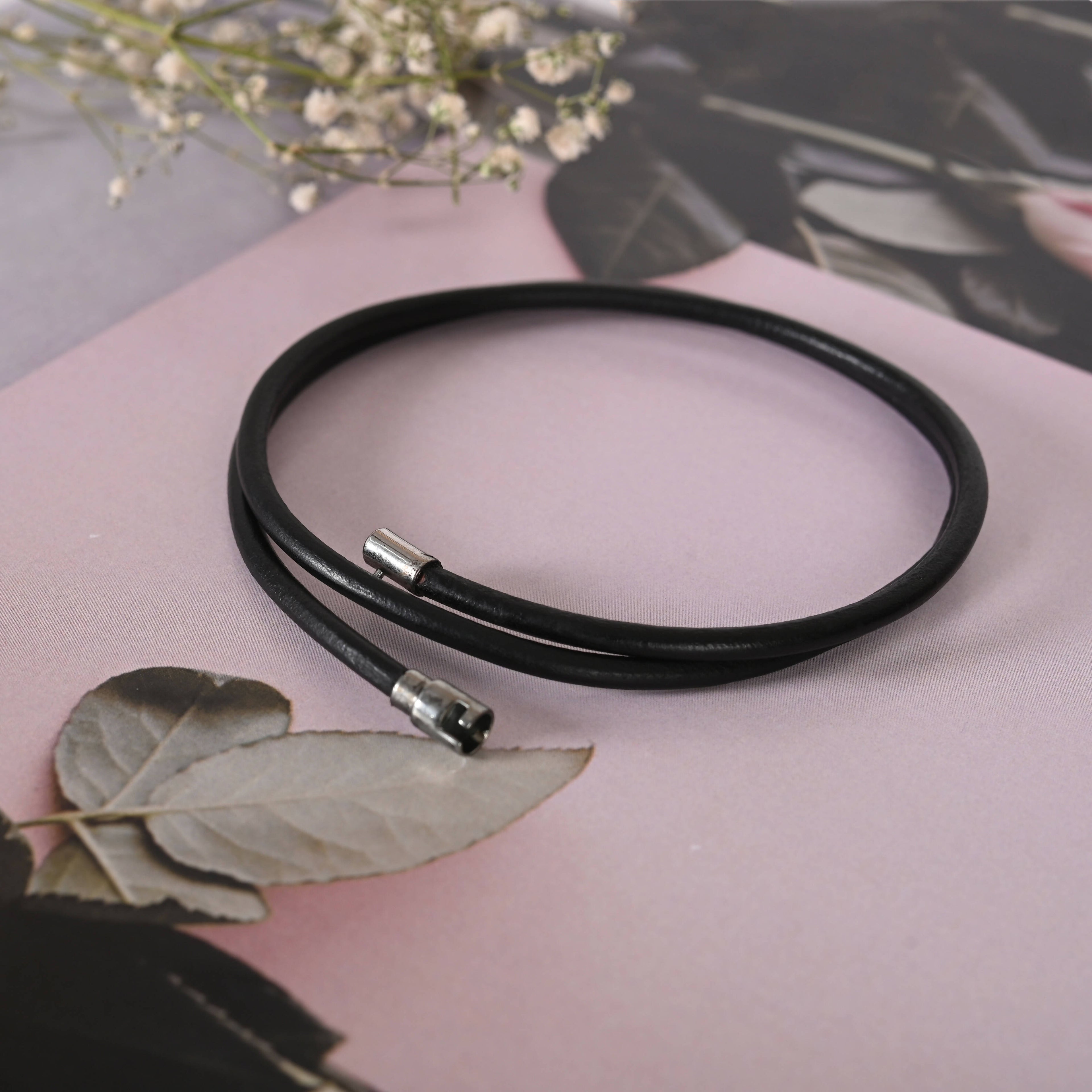 NVR Men Black Wraparound Bracelet - Distacart