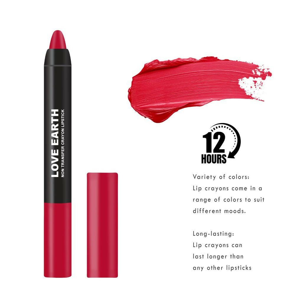 Love Earth Non Transfer Crayon Lipstick-Firewood
