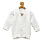 Chutput Kids Cute White Coloured Solid Pullover Sweater