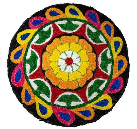 Kundan HandiKrafts Flower Mat Design 1 - Readymade