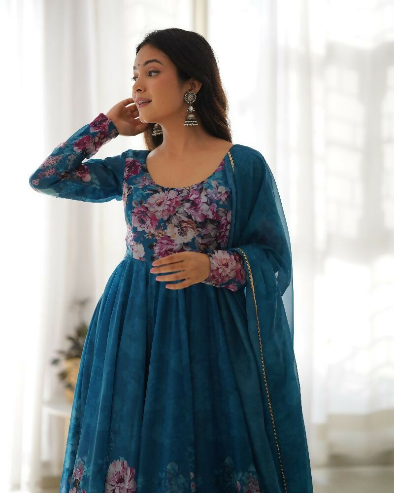 Joban Fashion Rama Kurta Set Organza Sequin Embroidery Work - Distacart