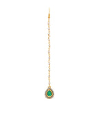 Ruby Raang Green Tear Drop Green Kundan Maang Tikka - Distacart