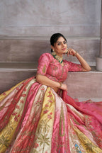 Kesar Fab Pink Silk Embroidered Lehenga