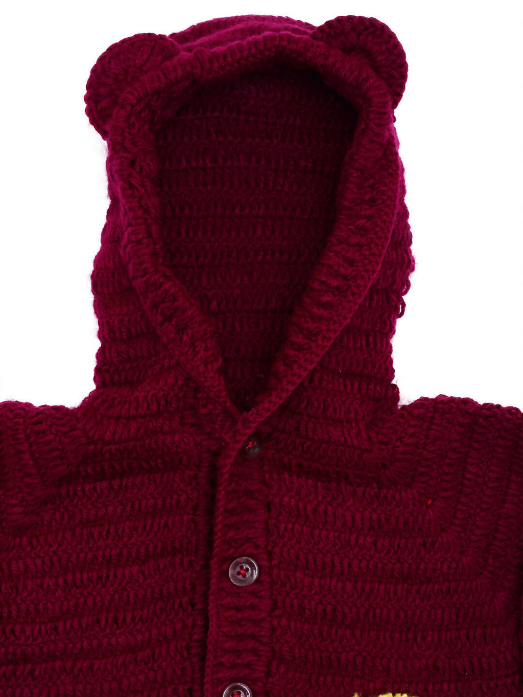 Chutput Kids Maroon Coloured Solid Pullover Sweater
