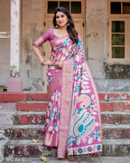 Soft Silk Digital Printed Saree with Blouse Piece by Infinity Export