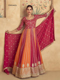 Vastranavya Stunning Red Georgette Gota Sequins A-Line Anarkali Suit