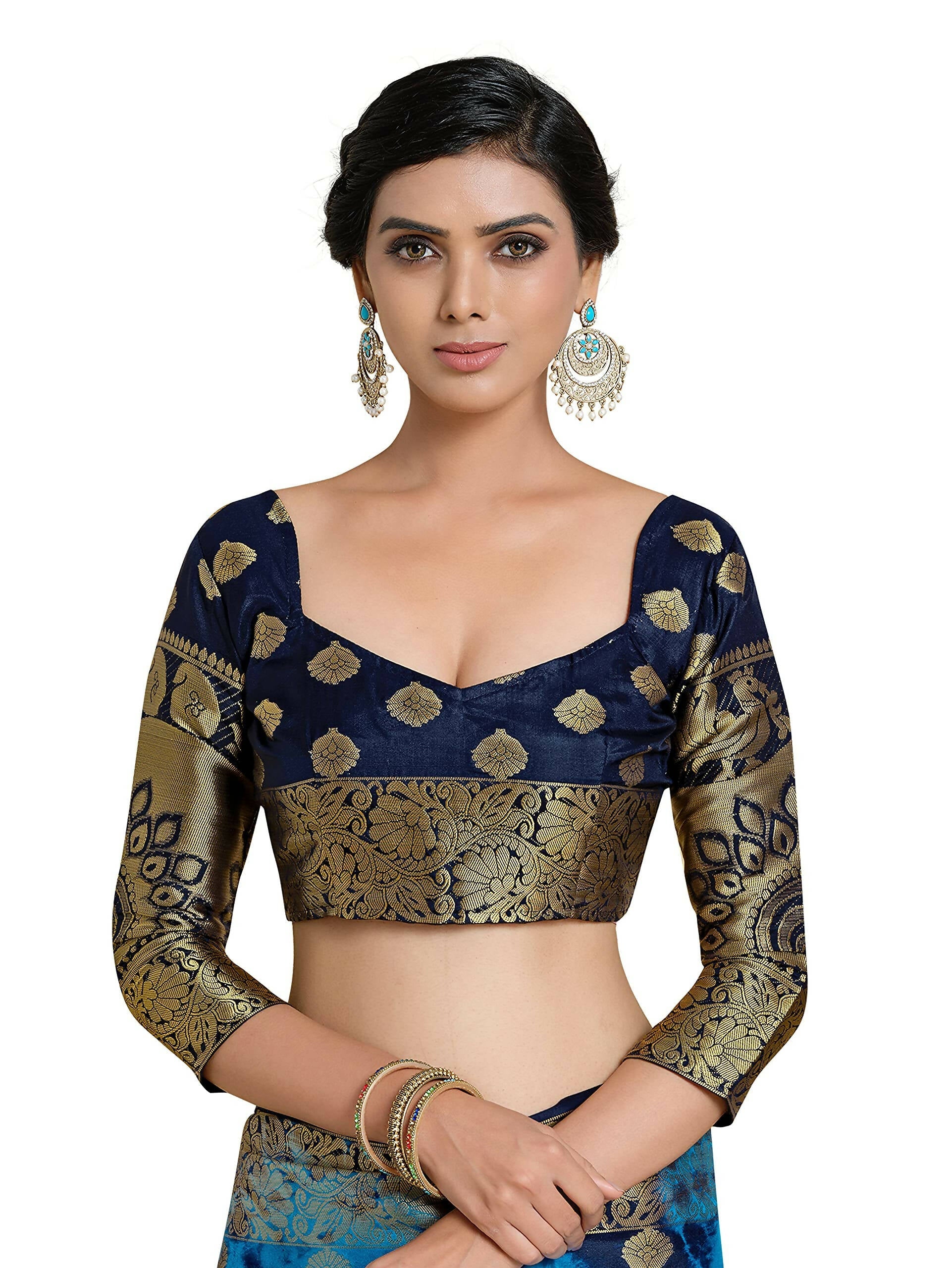 Mimosa Women's Banarasi Art Silk Multicolor Saree - Distacart