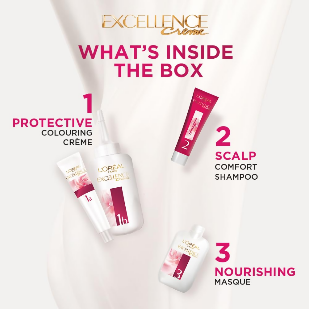 L'Oreal Paris Excellence Creme Hair Color, 4 Natural Brown