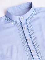 Vastranavya Exclusive Festival Wear Viscose Mirror Work on Self Weaving Kurta Only