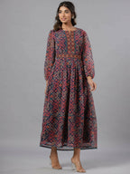 Juniper Women Multi Coloured Chiffon Printed Maxi Dress - Distacart